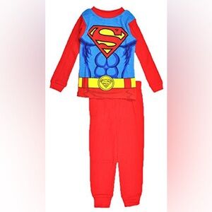 Superman Boys 2-Piece Thermal Pajama Set | Size 4T Costume Super Hero Toddler